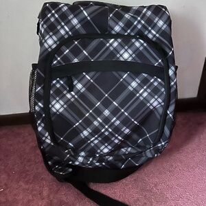 Thirty-One Black and White Checkered Backpack
